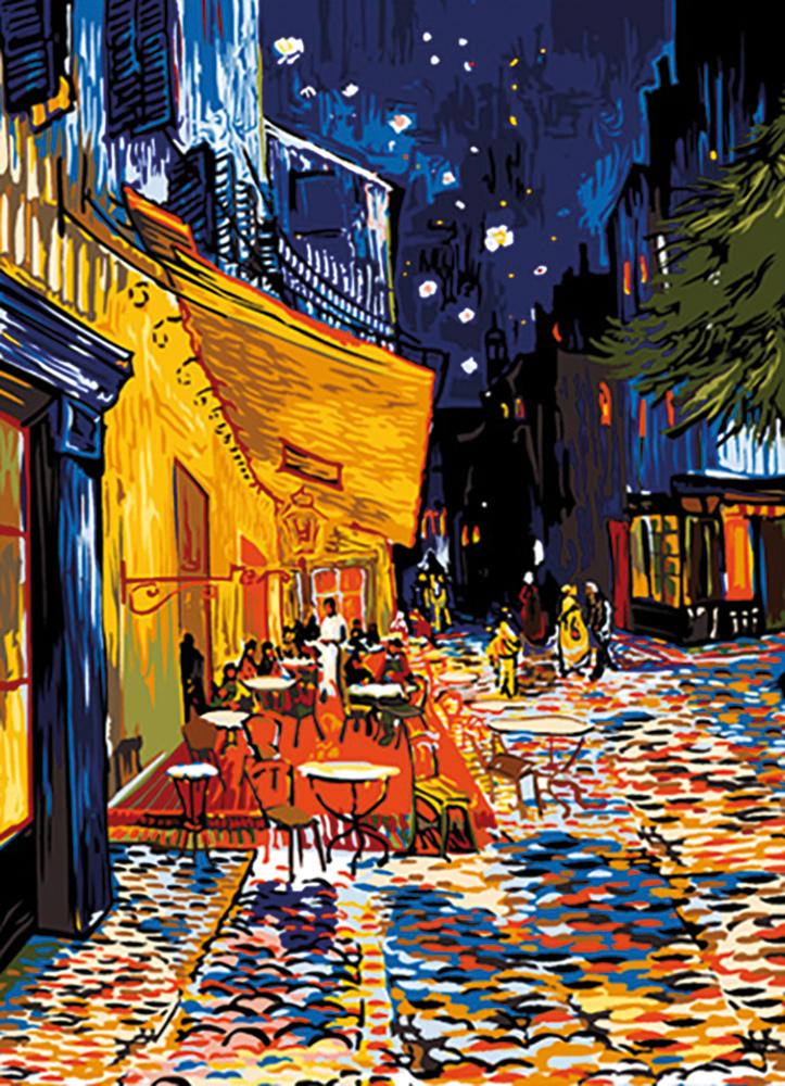 Krainer Needlepoint Kit Van Gogh Cafe Terrace at Night 9x12in 23x30cm Printed Canvas cod K60S 