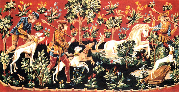 SEG de Paris Needlepoint - Tapestries - Chasse a la Licorne (Chase of the Unicorn Canvas)