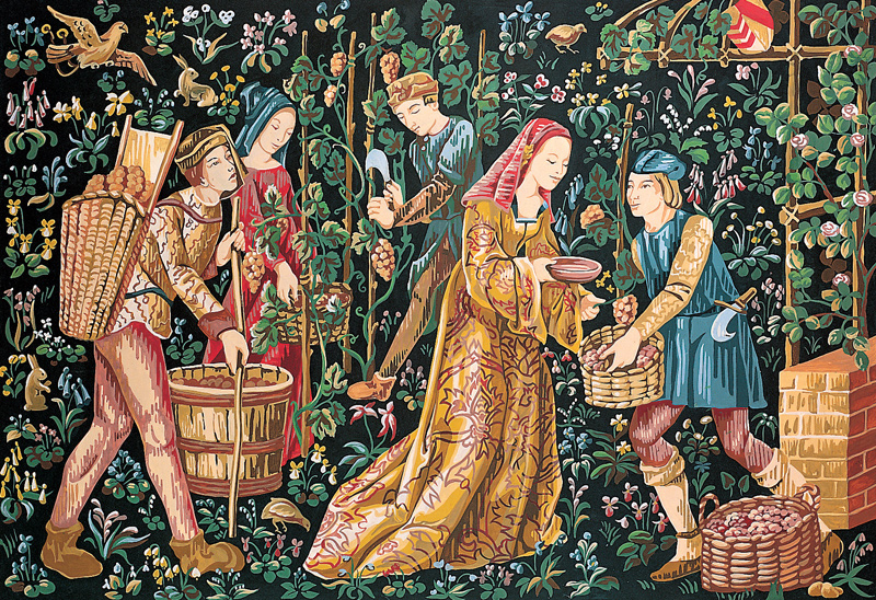 SEG de Paris Needlepoint -Tapestries - Les Vendanges (The Grape Harvest)