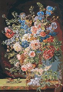 SEG de Paris Needlepoint - Tapestries - Vase de Fleurs (Vase of Flowers by Van Spaendonck)