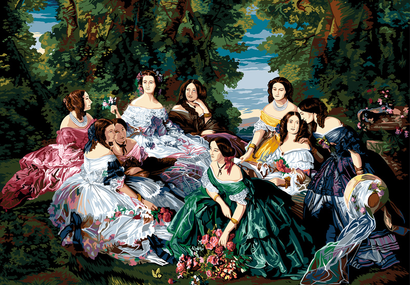 SEG de Paris Needlepoint - Tapestries - Eugenie et ses Dames d'Honneur