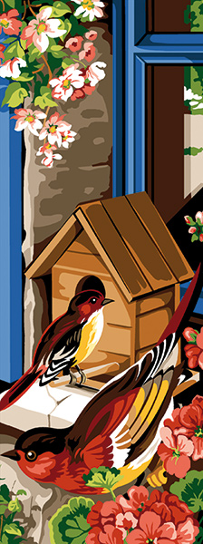 SEG de Paris Needlepoint - Birds and Bird House