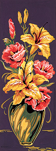SEG de Paris Needlepoint - Vase of Flowers