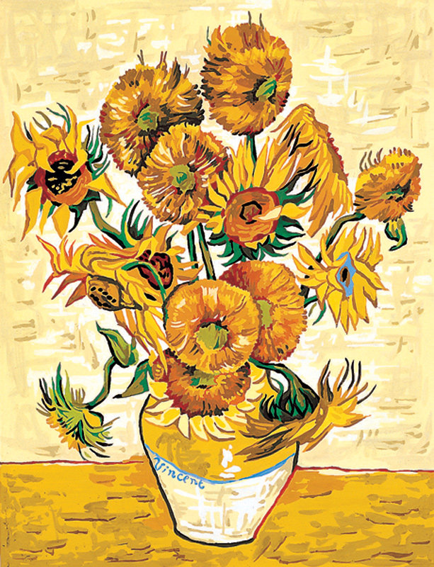 SEG de Paris Needlepoint Sunflowers by Van Gogh Canvas