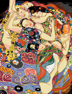 SEG de Paris Needlepoint - La Jeune Fille (d'apres Klimt - Young Girls by Klimt