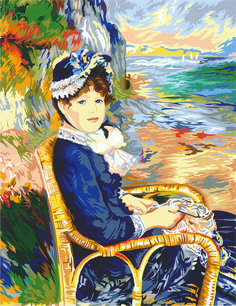 SEG de Paris Needlepoint - Au Bord de la Mer by Pierre-Auguste Renoir