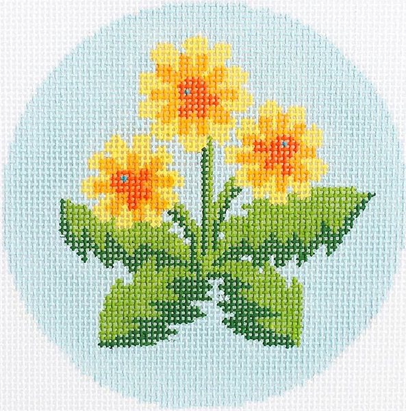 Dandelions Ornament Hand Painted Needlepoint Canvas from Abigail Cecile