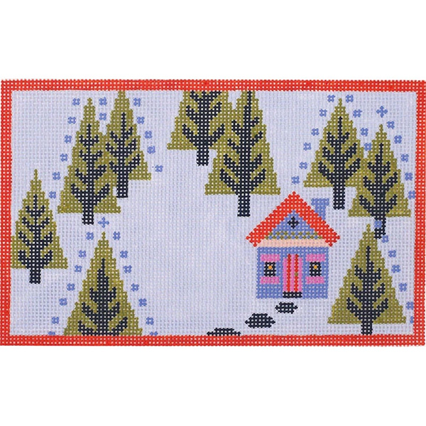 Woodland Home Spring Hand Painted Needlepoint Canvas from Abigail Cecile