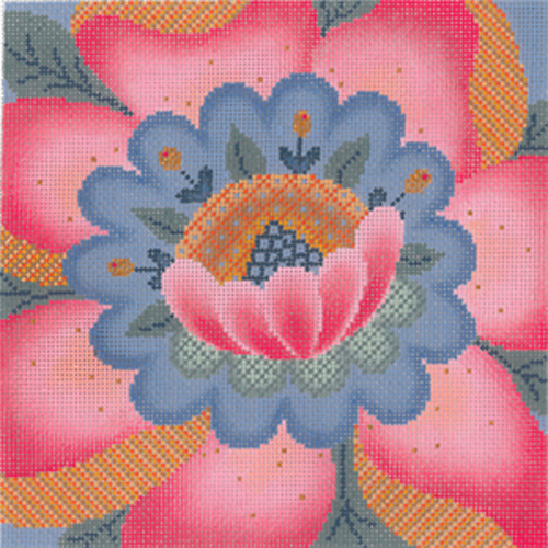 Bloom Hand Painted Needlepoint Canvas from Abigail Cecile