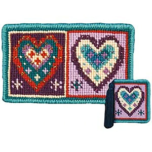 Animal Fayre Needlepoint Miniature Cushion Kit - Hearts