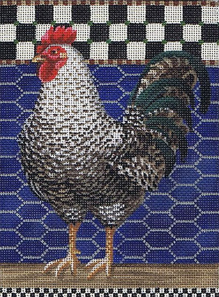 Liz Goodrick-Dillon Hand Painted Needlepoint - Speckled Rooster
