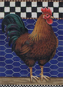 Liz Goodrick-Dillon Hand Painted Needlepoint - Red Rooster