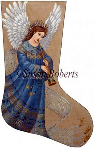 Flowing Angel 2 Needlepoint Stocking Canvas
