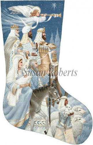 The Nativity Needlepoint Stocking Canvas
