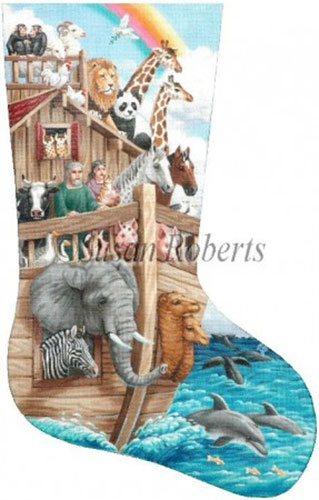 Noah's Ark Needlepoint Stocking Canvas