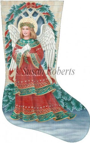 Christmas Angel Needlepoint Stocking Canvas