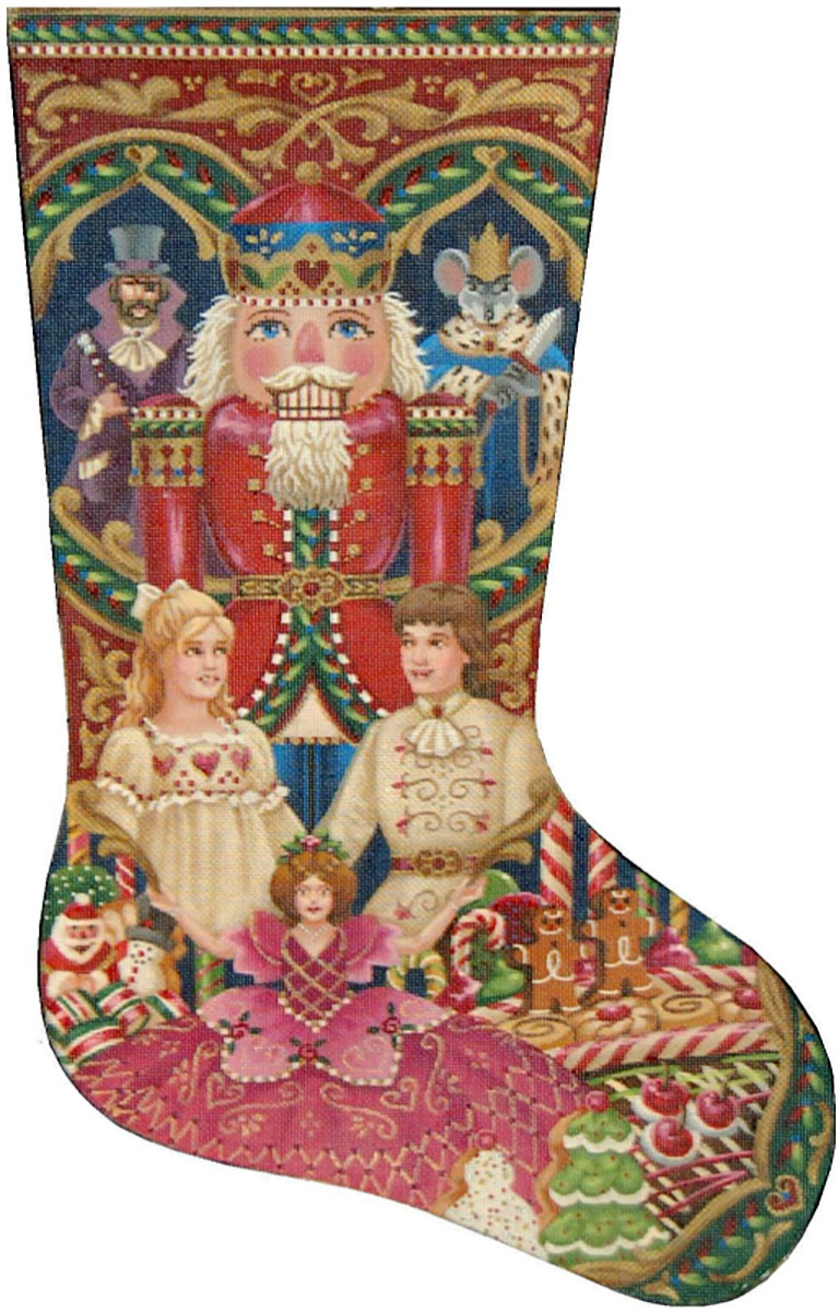 Nutcracker — Needlepoint Christmas Stocking Kit – Spider Spun