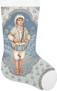 Blue Drummer Boy Hand Painted Needlepoint Stocking Canvas