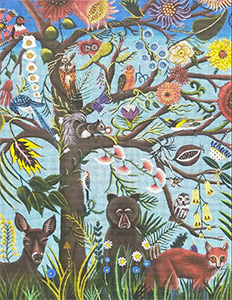 The Tree of Life Hand Painted Needlepoint Canvas by Catherine Nolin