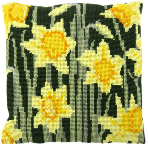 Daffodils Needlepoint Herb Cushion Kit