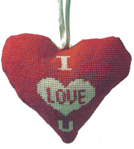 I Love You Needlepoint Ornament Kit