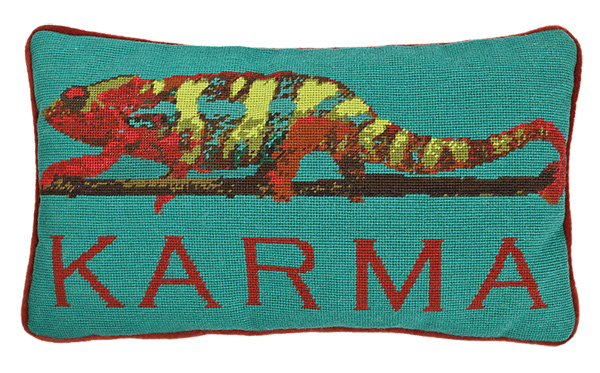 Karma Chameleon Needlepoint Pillow Kit