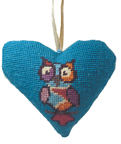 Funky Owl Needlepoint Ornament Kit