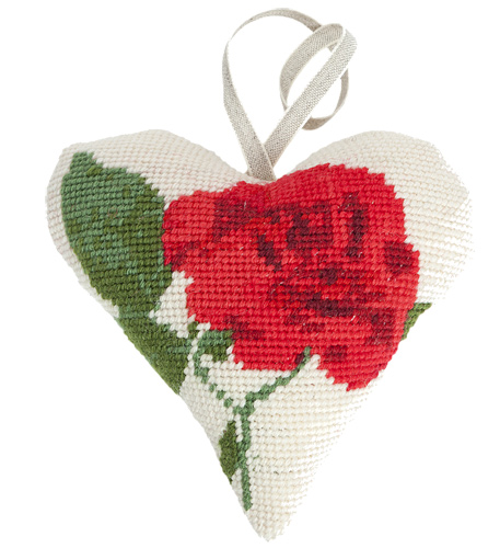 Rose Needlepoint Ornament Kit