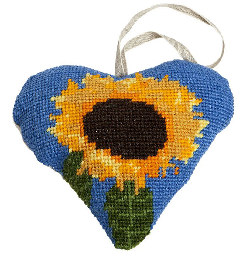 NeedlepointUS: Sunflower Needlepoint Ornament Kit, Ornaments, CNSFHO