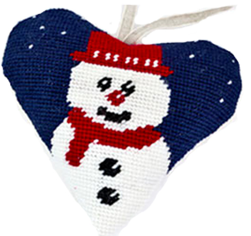 Snowman Needlepoint Ornament Kit