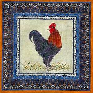 Albert the Rooster with French Quilt Border