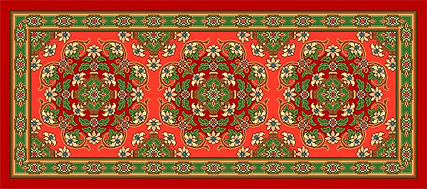 Tuscany Runner (Burnt Orange & Green)