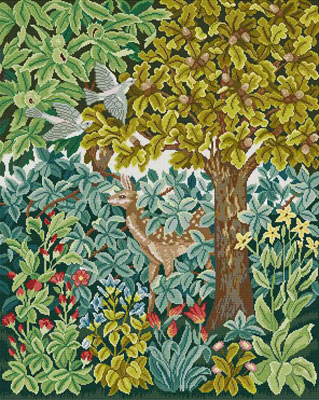 Beth Russell Needlepoint - Henry Dearle Greenery Collection - Deer Firescreen/Picture/Hanging - Kit