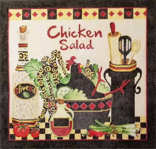 Chicken Salad Hand Painted Needlepoint Canvas from Debbie Hubbs