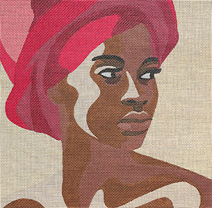 Black Woman with Red Turban