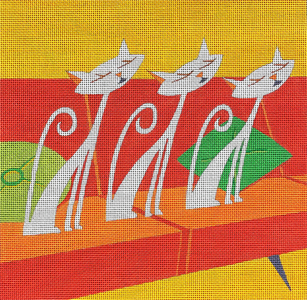 Three Cats on a Sofa