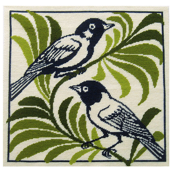 Fine Cell Work Needlepoint - De Morgan Resting Birds