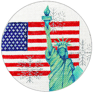 USA Ornament - Hand Painted Needlepoint Canvas from Trubey Designs