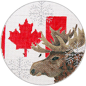 Canada Ornament - Hand Painted Needlepoint Canvas from Trubey Designs