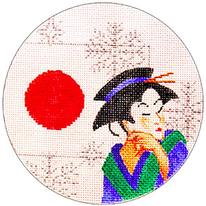 Japan Ornament - Hand Painted Needlepoint Canvas from Trubey Designs