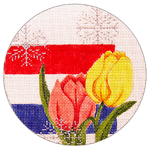 Netherlands Ornament - Hand Painted Needlepoint Canvas from Trubey Designs