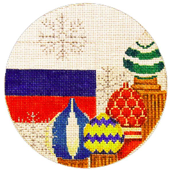 Russia Ornament - Hand Painted Needlepoint Canvas from Trubey Designs