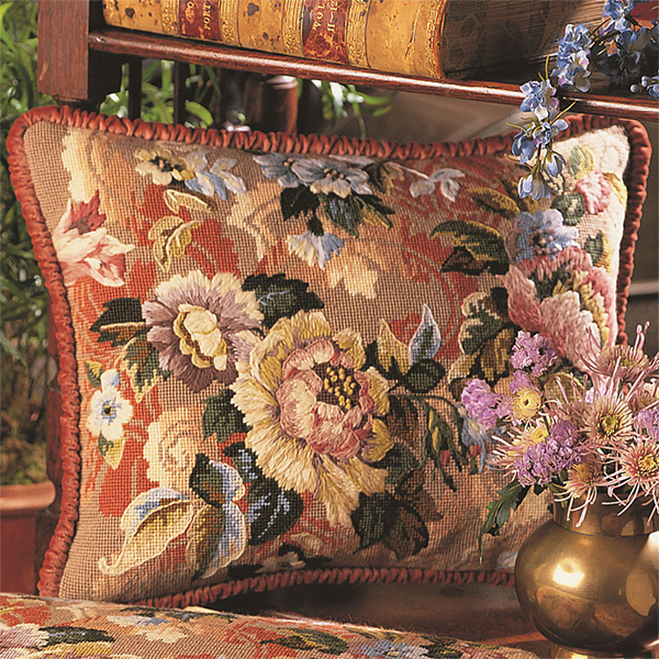 Glorafilia Needlepoint - Rococo Flowers Cushion Kit
