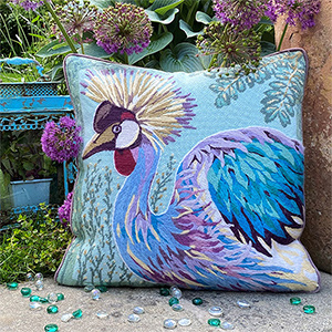 Glorafilia Needlepoint - The Purple Crane In All It's Glory