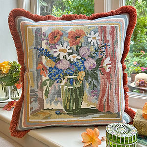 Glorafilia Needlepoint - Vanessa's Still Life with Flowers Cushion Kit