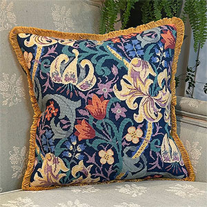 Glorafilia Needlepoint - William Morris Lily Midnight Cushion Kit