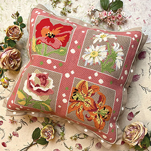 Glorafilia Needlepoint - Cushions & Pillows - Fragrant Flowers Cushion Kit