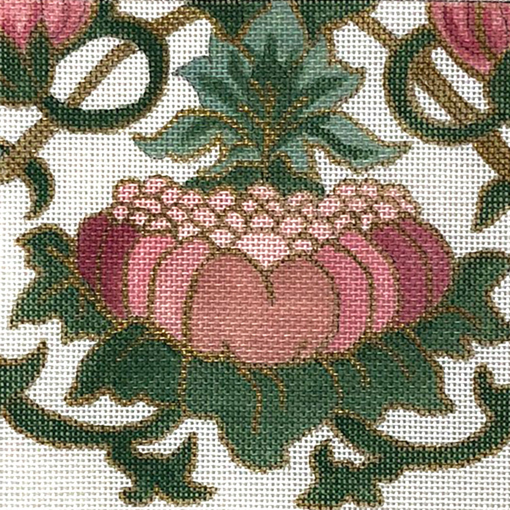 NeedlepointUS Carnations Hand Painted Needlepoint Canvas, Hand Painted