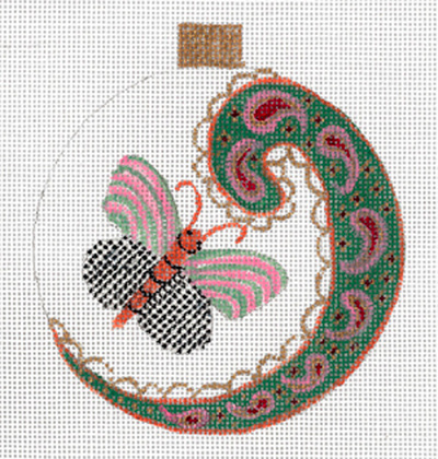 Paisley Butterfly I Ornament by Sharon G