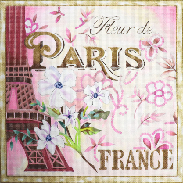 Fleur de Paris- France Hand Painted Canvas by Janice Gaynor